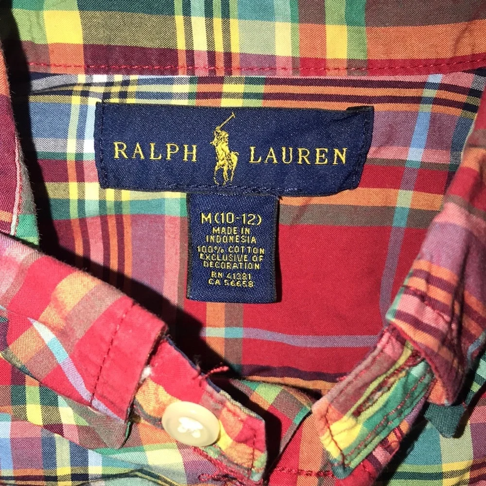 Unisex Ralph Lauren Plaid Shirt
